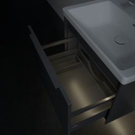 Тумба під раковину Villeroy & Boch Subway 3.0 62,2х42,9 см ДСП/алюміній графіт C575L0VR