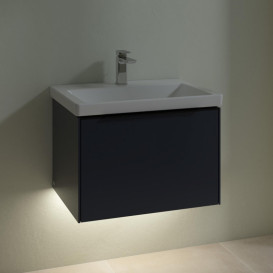 Тумба під раковину Villeroy & Boch Subway 3.0 62,2х42,9 см ДСП/алюміній морський синій/чорний вулкан C575L1VQ