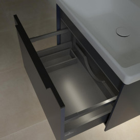 Тумба під раковину Villeroy & Boch Subway 3.0 62,2х42,9 см ДСП/алюміній морський синій/чорний вулкан C575L1VQ