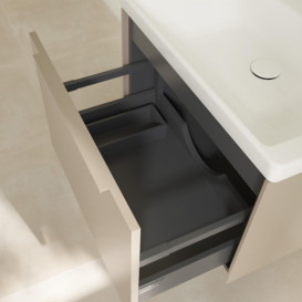 Тумба під раковину Villeroy & Boch Subway 3.0 62,2х42,9 см ДСП/алюміній тауп/монохром C575L2VM