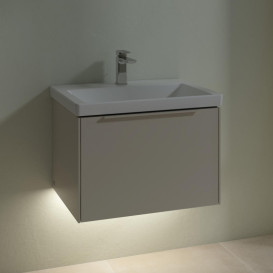 Тумба под раковину Villeroy & Boch Subway 3.0 62,2х42,9 см ДСП/алюминий серый кашемир/монохром C575L2VN