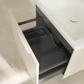 Тумба под раковину Villeroy & Boch Subway 3.0 62,2х42,9 см ДСП/алюминий серый кашемир/монохром C575L2VN