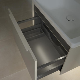 Тумба под раковину Villeroy & Boch Subway 3.0 62,2х42,9 см ДСП/алюминий серый кашемир/монохром C575L2VN
