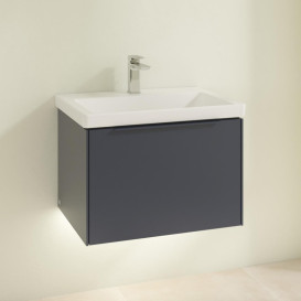 Тумба под раковину Villeroy & Boch Subway 3.0 62,2х42,9 см ДСП/алюминий морской синий/монохром C575L2VQ