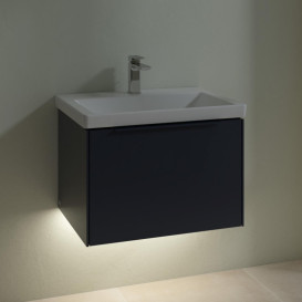 Тумба под раковину Villeroy & Boch Subway 3.0 62,2х42,9 см ДСП/алюминий морской синий/монохром C575L2VQ