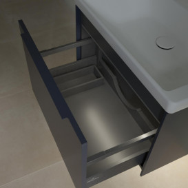 Тумба под раковину Villeroy & Boch Subway 3.0 62,2х42,9 см ДСП/алюминий морской синий/монохром C575L2VQ