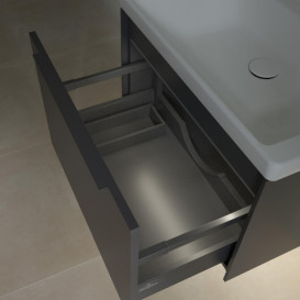 Тумба под раковину Villeroy & Boch Subway 3.0 62,2х42,9 см ДСП/алюминий графит/монохром C575L2VR