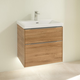 Тумба под раковину Villeroy & Boch Subway 3.0 62,2х57,6 см ДСП/алюминий дуб канзас C576L0RH
