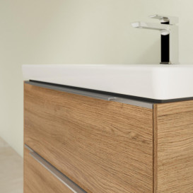 Тумба под раковину Villeroy & Boch Subway 3.0 62,2х57,6 см ДСП/алюминий дуб канзас C576L0RH