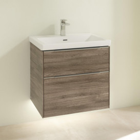 Тумба под раковину Villeroy & Boch Subway 3.0 62,2х57,6 см ДСП/алюминий дуб каменный C576L0RK