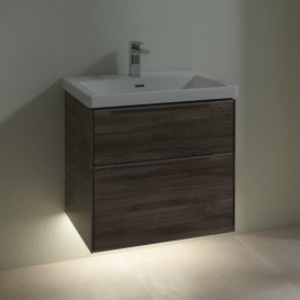 Тумба под раковину Villeroy & Boch Subway 3.0 62,2х57,6 см ДСП/алюминий дуб каменный C576L0RK