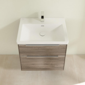 Тумба под раковину Villeroy & Boch Subway 3.0 62,2х57,6 см ДСП/алюминий дуб каменный C576L0RK