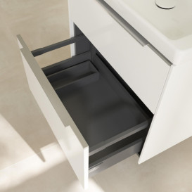 Тумба под раковину Villeroy & Boch Subway 3.0 62,2х57,6 см ДСП/алюминий белый бриллиант C576L0VE