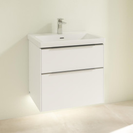 Тумба под раковину Villeroy & Boch Subway 3.0 62,2х57,6 см ДСП/алюминий чистый белый C576L0VF