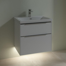 Тумба под раковину Villeroy & Boch Subway 3.0 62,2х57,6 см ДСП/алюминий чистый белый C576L0VF