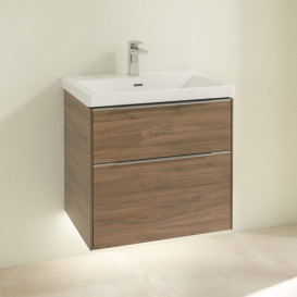 Тумба під раковину Villeroy & Boch Subway 3.0 62,2х57,6 см ДСП/алюміній дуб аризона C576L0VH