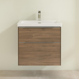 Тумба під раковину Villeroy & Boch Subway 3.0 62,2х57,6 см ДСП/алюміній дуб аризона C576L0VH