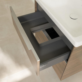 Тумба під раковину Villeroy & Boch Subway 3.0 62,2х57,6 см ДСП/алюміній дуб аризона C576L0VH