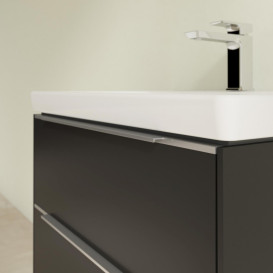 Тумба под раковину Villeroy & Boch Subway 3.0 62,2х57,6 см ДСП/алюминий черный вулкан C576L0VL