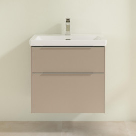 Тумба под раковину Villeroy & Boch Subway 3.0 62,2х57,6 см ДСП/алюминий тауп C576L0VM