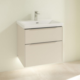 Тумба под раковину Villeroy & Boch Subway 3.0 62,2х57,6 см ДСП/алюминий серый кашемир C576L0VN