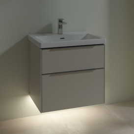 Тумба под раковину Villeroy & Boch Subway 3.0 62,2х57,6 см ДСП/алюминий серый кашемир C576L0VN