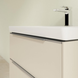 Тумба под раковину Villeroy & Boch Subway 3.0 62,2х57,6 см ДСП/алюминий серый кашемир C576L0VN