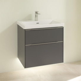 Тумба під раковину Villeroy & Boch Subway 3.0 62,2х57,6 см ДСП/алюміній графіт C576L0VR