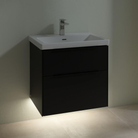 Тумба под раковину Villeroy & Boch Subway 3.0 62,2х57,6 см ДСП/алюминий черный вулкан/черный вулкан C576L1VL