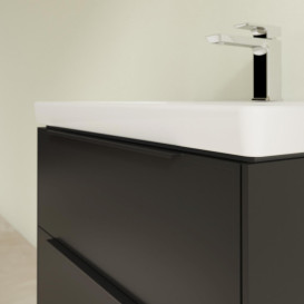 Тумба под раковину Villeroy & Boch Subway 3.0 62,2х57,6 см ДСП/алюминий черный вулкан/черный вулкан C576L1VL