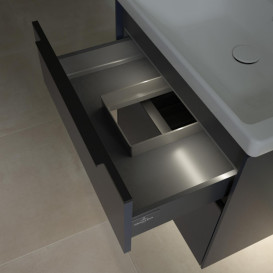 Тумба под раковину Villeroy & Boch Subway 3.0 62,2х57,6 см ДСП/алюминий морской синий/черный вулкан C576L1VQ