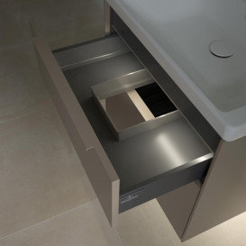 Тумба под раковину Villeroy & Boch Subway 3.0 62,2х57,6 см ДСП/алюминий тауп/монохром C576L2VM