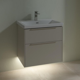 Тумба под раковину Villeroy & Boch Subway 3.0 62,2х57,6 см ДСП/алюминий серый кашемир/монохром C576L2VN