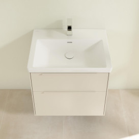 Тумба под раковину Villeroy & Boch Subway 3.0 62,2х57,6 см ДСП/алюминий серый кашемир/монохром C576L2VN