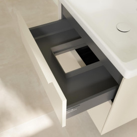 Тумба под раковину Villeroy & Boch Subway 3.0 62,2х57,6 см ДСП/алюминий серый кашемир/монохром C576L2VN