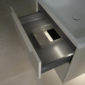 Тумба под раковину Villeroy & Boch Subway 3.0 62,2х57,6 см ДСП/алюминий серый кашемир/монохром C576L2VN