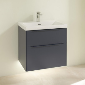 Тумба под раковину Villeroy & Boch Subway 3.0 62,2х57,6 см ДСП/алюминий морской синий/монохром C576L2VQ