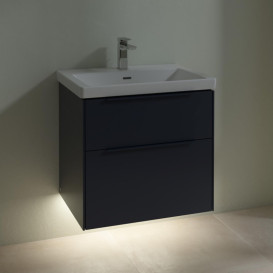 Тумба под раковину Villeroy & Boch Subway 3.0 62,2х57,6 см ДСП/алюминий морской синий/монохром C576L2VQ