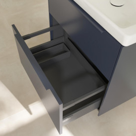 Тумба под раковину Villeroy & Boch Subway 3.0 62,2х57,6 см ДСП/алюминий морской синий/монохром C576L2VQ