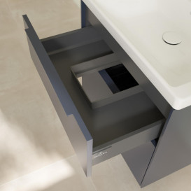 Тумба под раковину Villeroy & Boch Subway 3.0 62,2х57,6 см ДСП/алюминий морской синий/монохром C576L2VQ