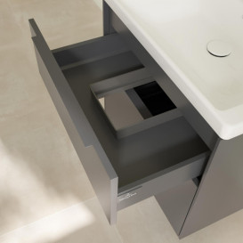 Тумба под раковину Villeroy & Boch Subway 3.0 62,2х57,6 см ДСП/алюминий графит/монохром C576L2VR