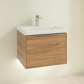 Тумба під раковину Villeroy & Boch Subway 3.0 57,2х42,9 см ДСП/алюміній дуб канзас C577L0RH