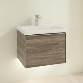 Тумба під раковину Villeroy & Boch Subway 3.0 57,2х42,9 см ДСП/алюміній кам'яний дуб C577L0RK