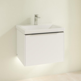 Тумба під раковину Villeroy & Boch Subway 3.0 57,2х42,9 см ДСП/алюміній білий діамант C577L0VE