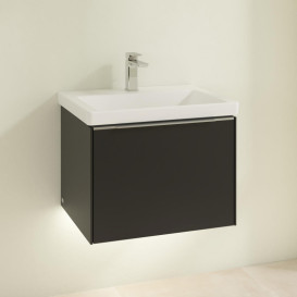 Тумба под раковину Villeroy & Boch Subway 3.0 57,2х42,9 см ДСП/алюминий черный вулкан C577L0VL