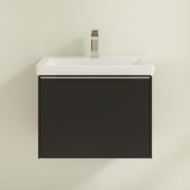 Тумба под раковину Villeroy & Boch Subway 3.0 57,2х42,9 см ДСП/алюминий черный вулкан C577L0VL