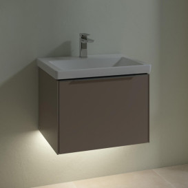 Тумба под раковину Villeroy & Boch Subway 3.0 57,2х42,9 см ДСП/алюминий тауп C577L0VM