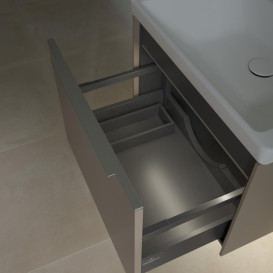 Тумба под раковину Villeroy & Boch Subway 3.0 57,2х42,9 см ДСП/алюминий тауп C577L0VM