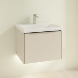 Тумба під раковину Villeroy & Boch Subway 3.0 57,2х42,9 см ДСП/алюміній кашемір сірий C577L0VN