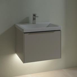 Тумба під раковину Villeroy & Boch Subway 3.0 57,2х42,9 см ДСП/алюміній кашемір сірий C577L0VN